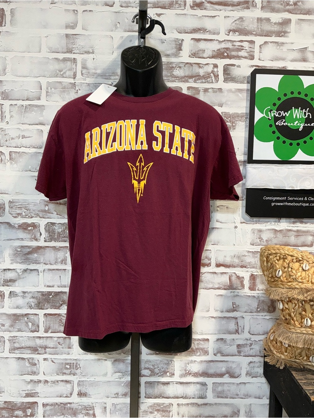 Arizona State Maroon Logo Short-Sleeve T-Shirt